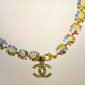 CHANEL 1995 P Barbie Collection Crystal CV Anklet